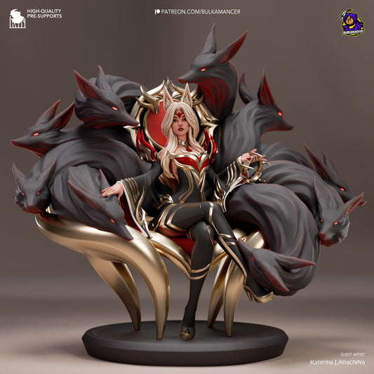 3D Printed Ahri Figurine: LoL Fan Art, Game Collectible
