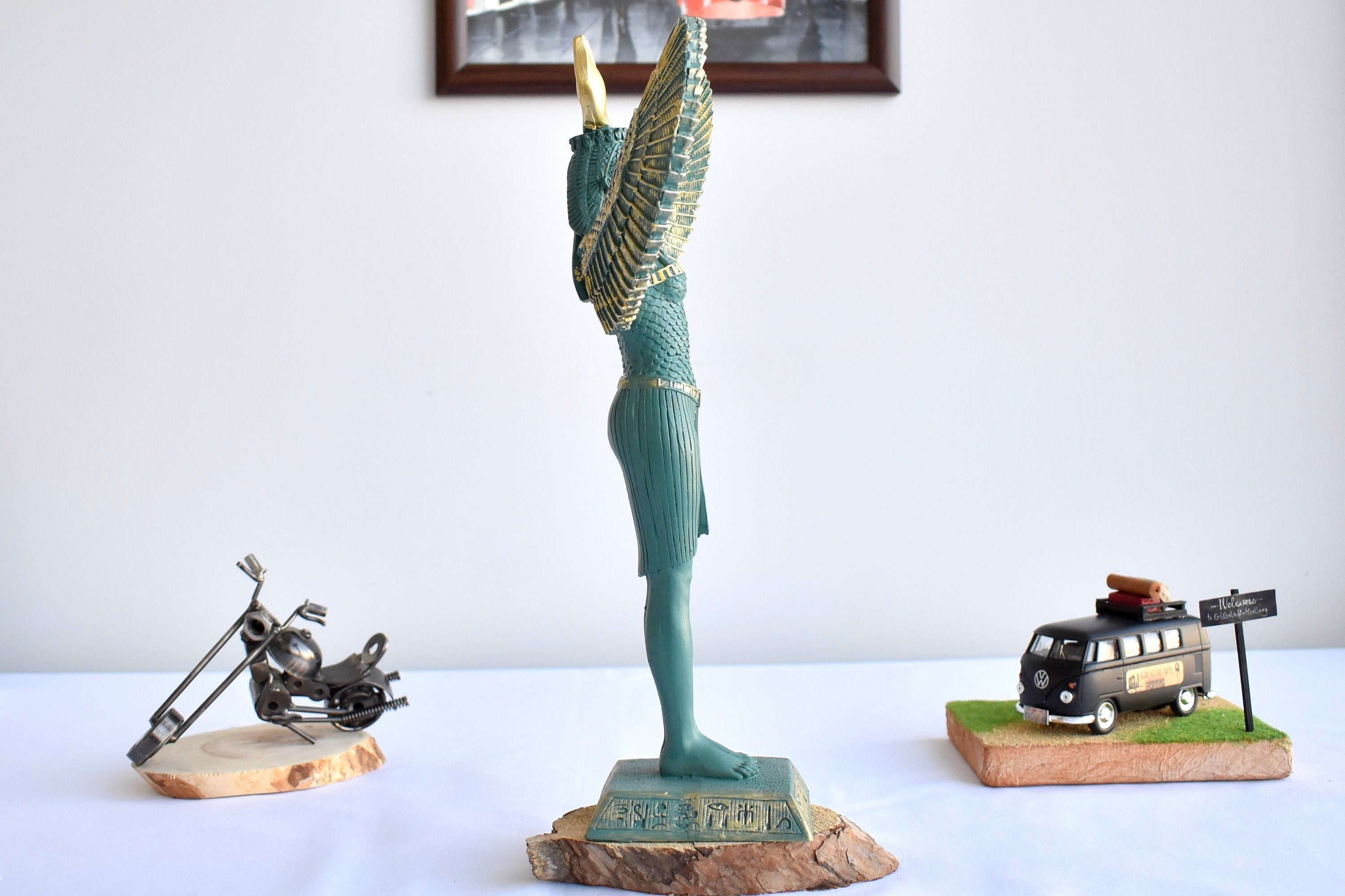 Egyptian Goddess Isis Open Wings Statue/ Large God Statue Sculptures / Isis Statue/ Garden Sculptures/ Home Decor/ Art Decor