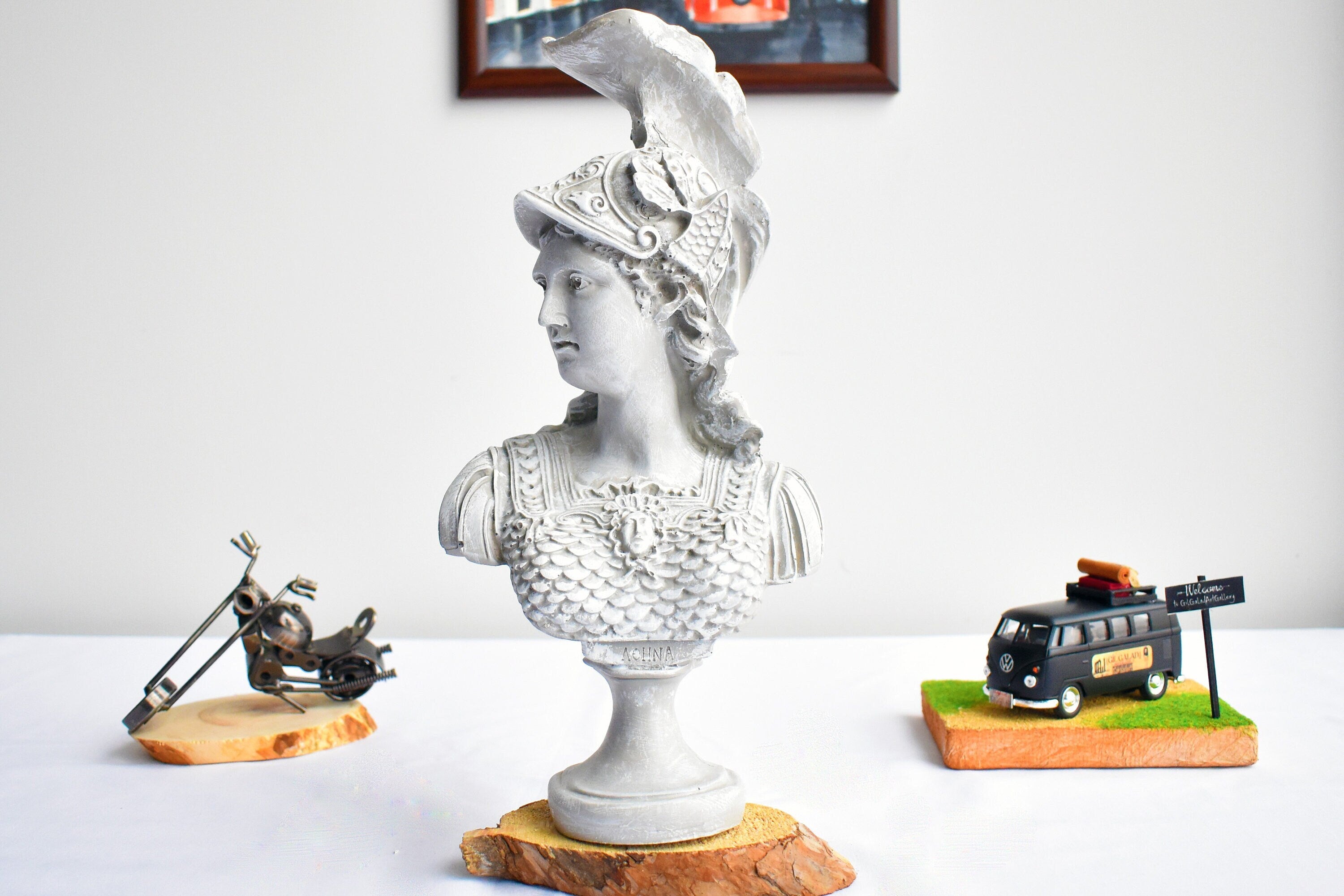 Large Athena Bust: Greek Goddess Statue, Home & Garden Decor