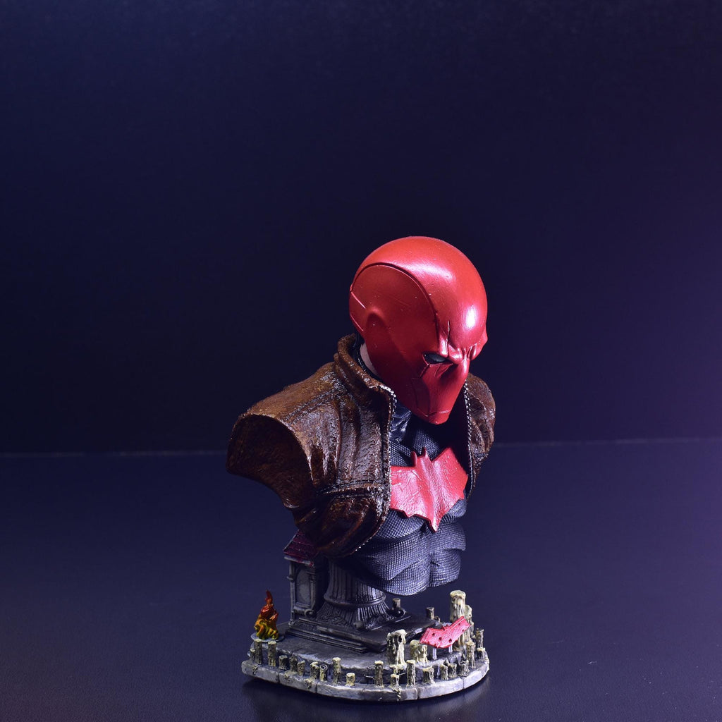 Red Hood Jason Todd Bust Statue Fan Art - Hand-Painted 3D Printed Model