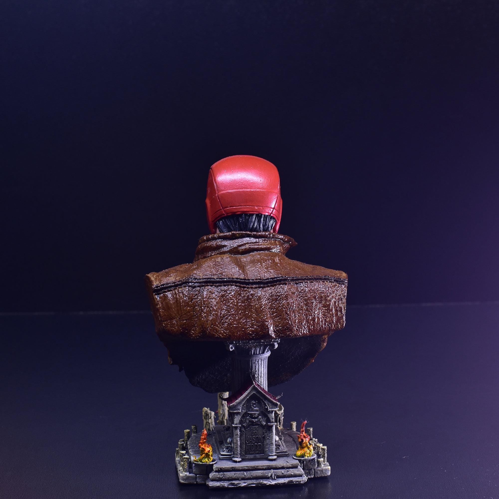 Red Hood Jason Todd Bust Statue Fan Art - Hand-Painted 3D Printed Model