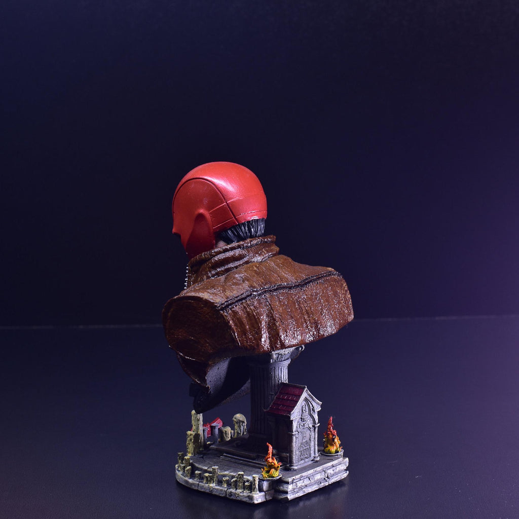 Red Hood Jason Todd Bust Statue Fan Art - Hand-Painted 3D Printed Model