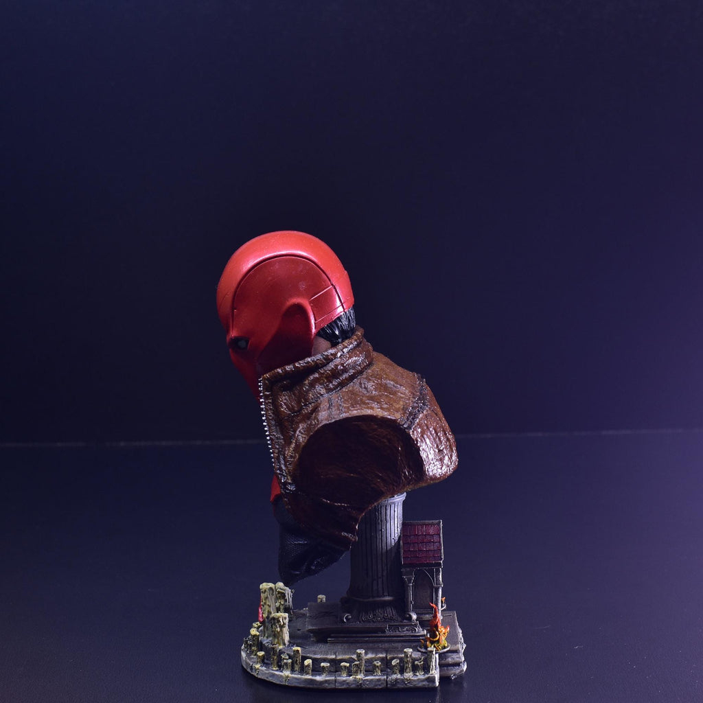 Red Hood Jason Todd Bust Statue Fan Art - Hand-Painted 3D Printed Model