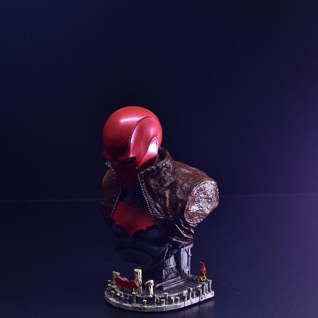Red Hood Jason Todd Bust Statue Fan Art - Hand-Painted 3D Printed Model
