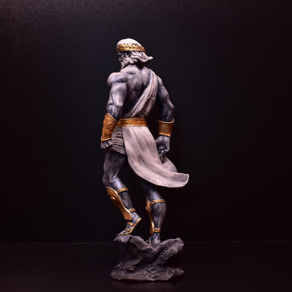 Hand-Painted Zeus Statue: 3D Printed Greek God Sculpture
