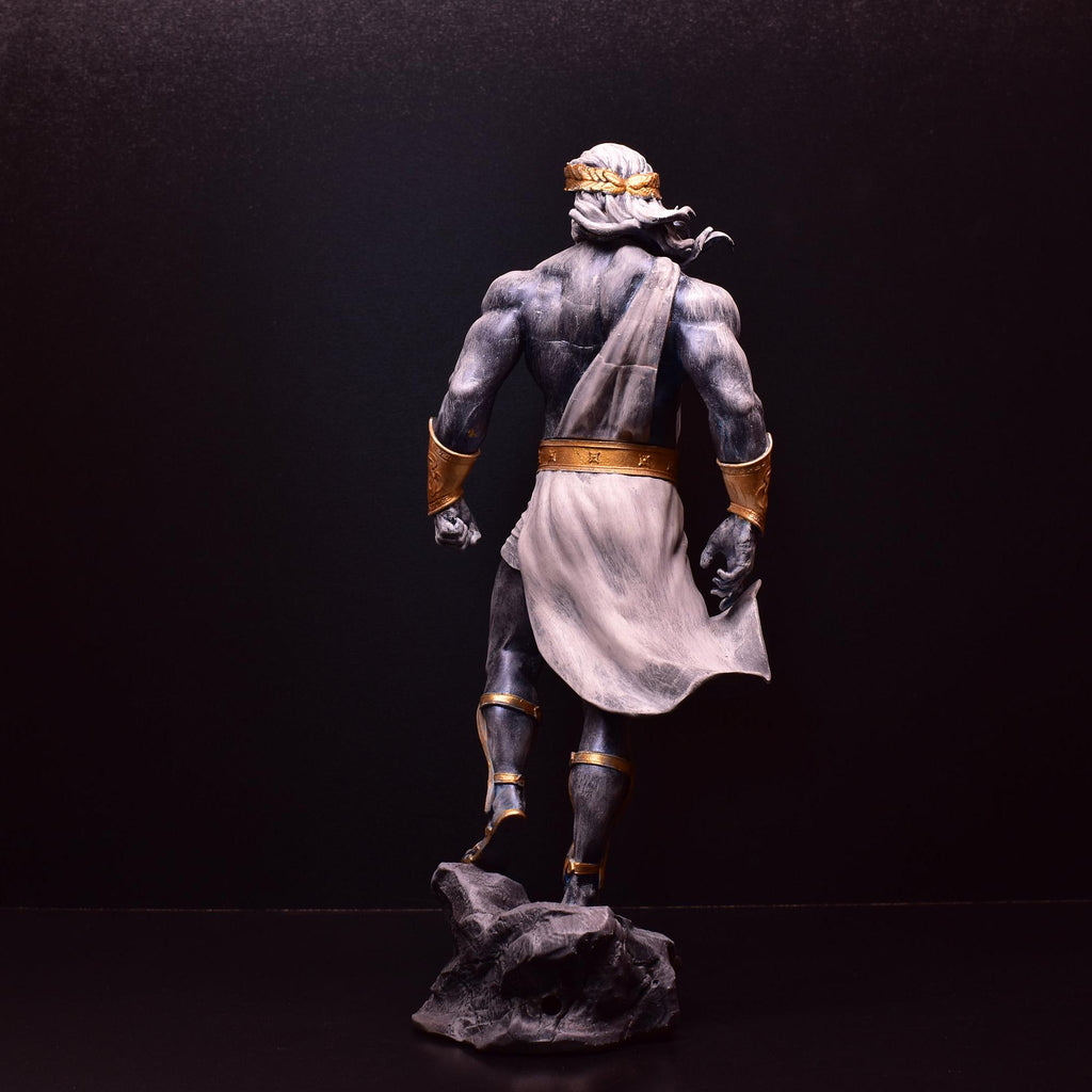 Hand-Painted Zeus Statue: 3D Printed Greek God Sculpture