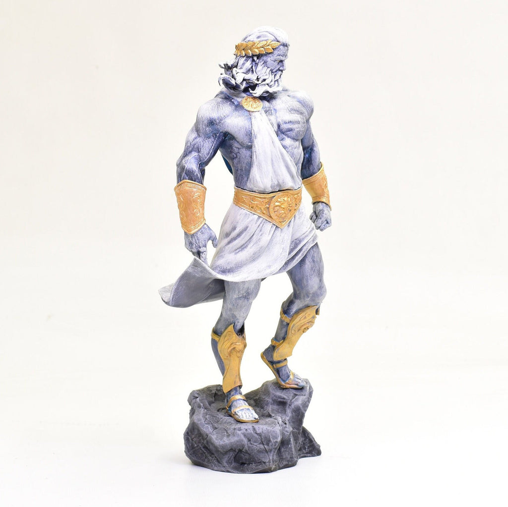 Hand-Painted Zeus Statue: 3D Printed Greek God Sculpture