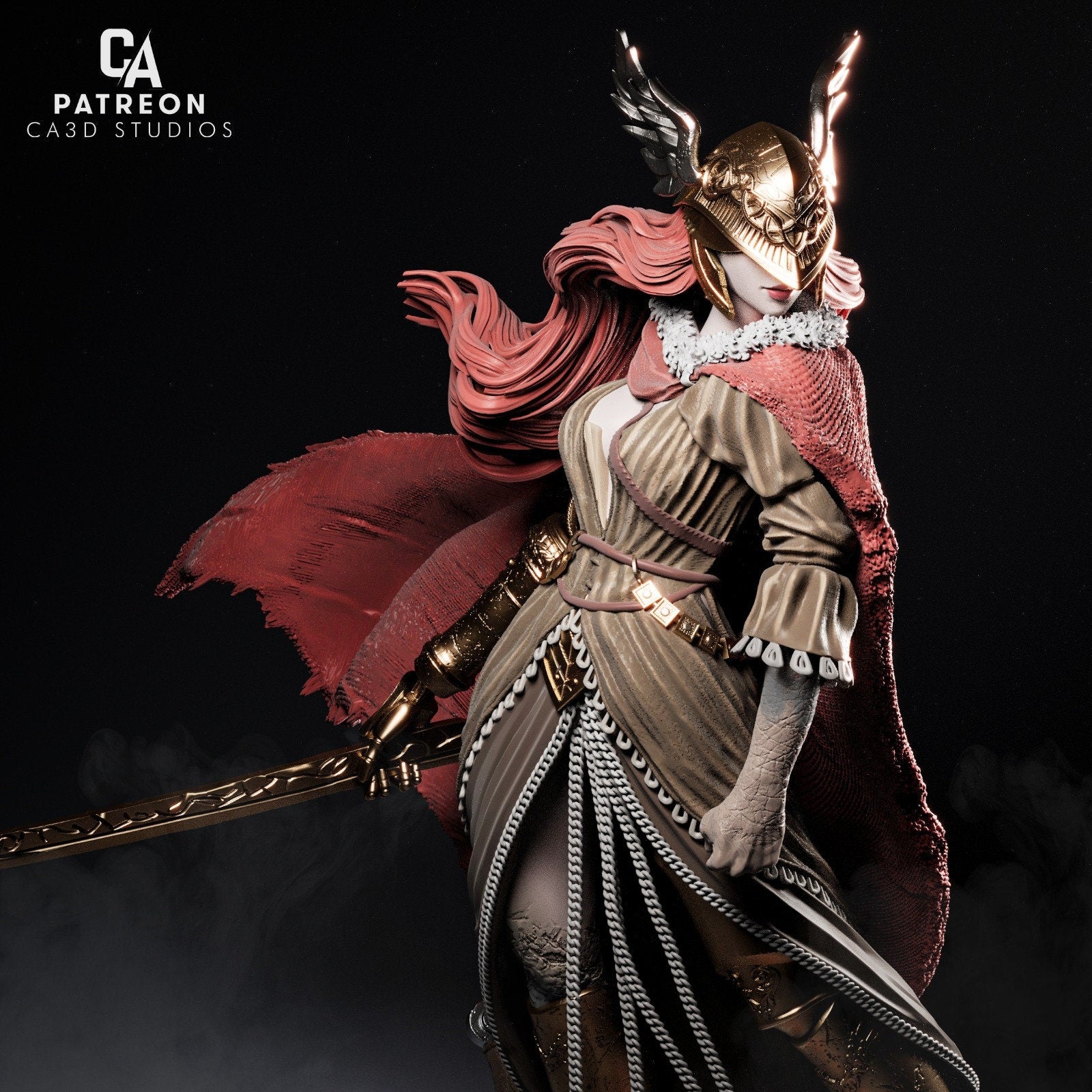 3D Printed Malenia Figurine | Elden Ring Fan Art 3D Model