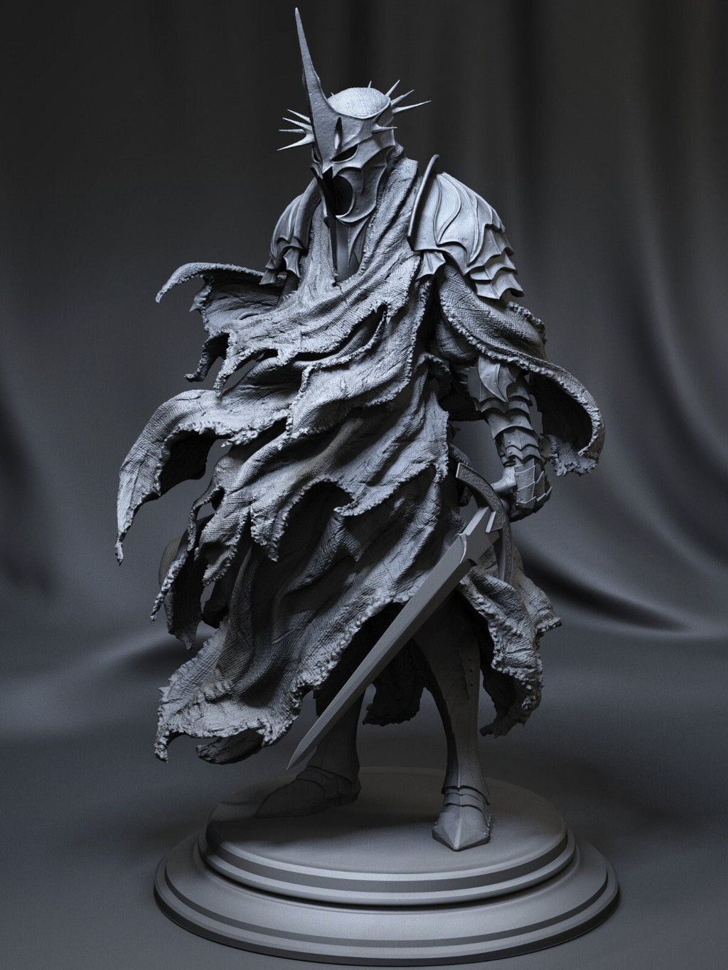 Witch King 3D Printed Statue | LOTR Inspired 3D Fan Art Model