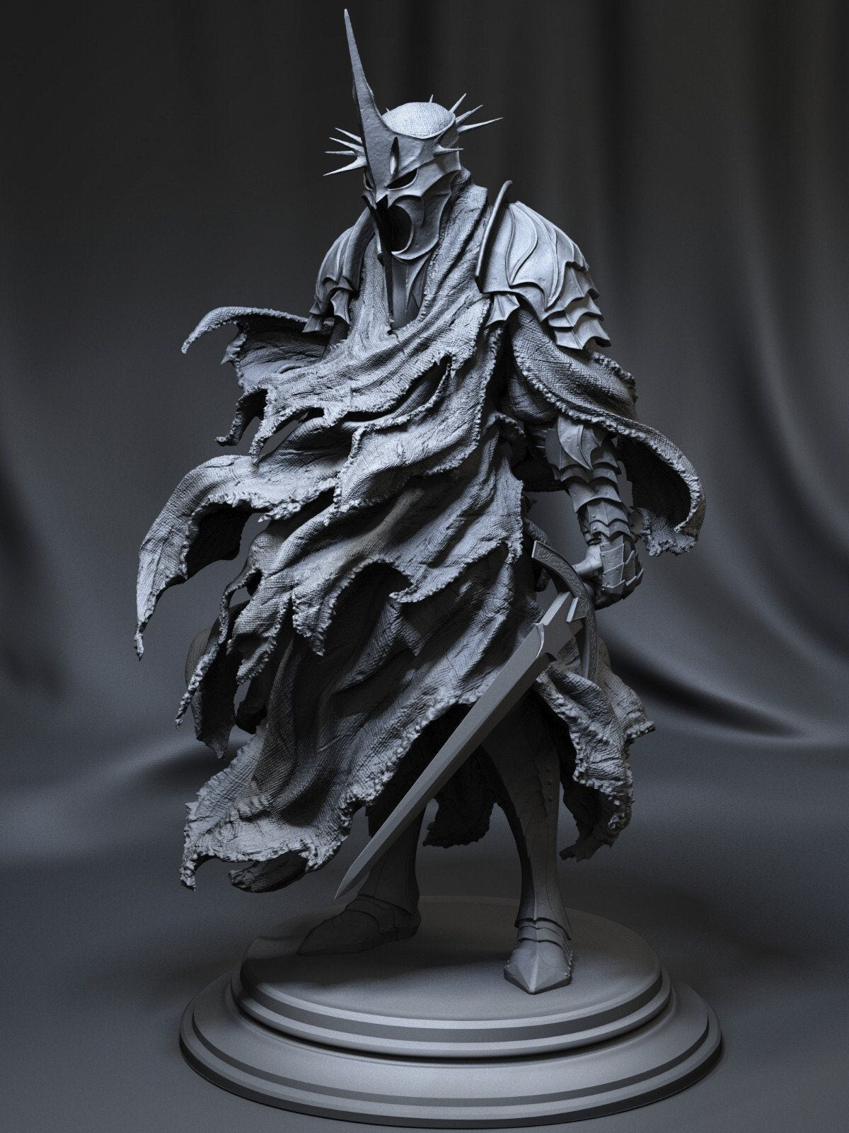 Witch King 3D Printed Statue | LOTR Inspired 3D Fan Art Model