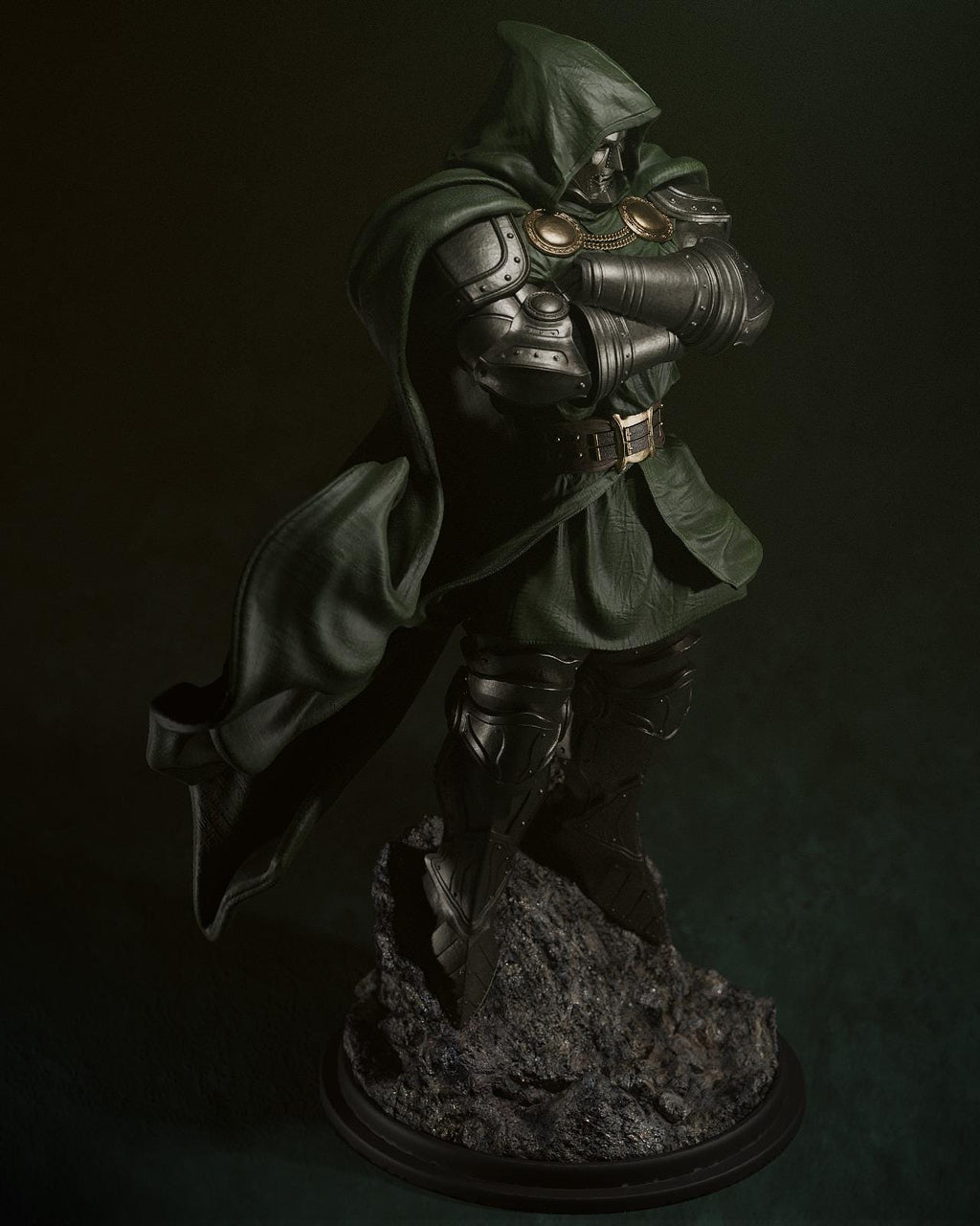 3D Printed Dr Doom Figurine | Hand-Painted Resin Statue