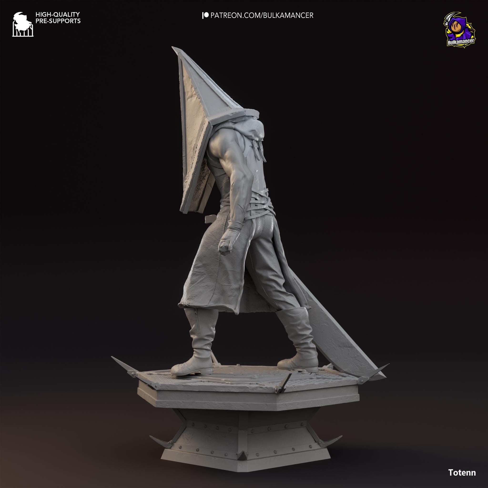 Hand-Painted Pyramid Head Statue: Silent Hill 2 Fan Art Collectible