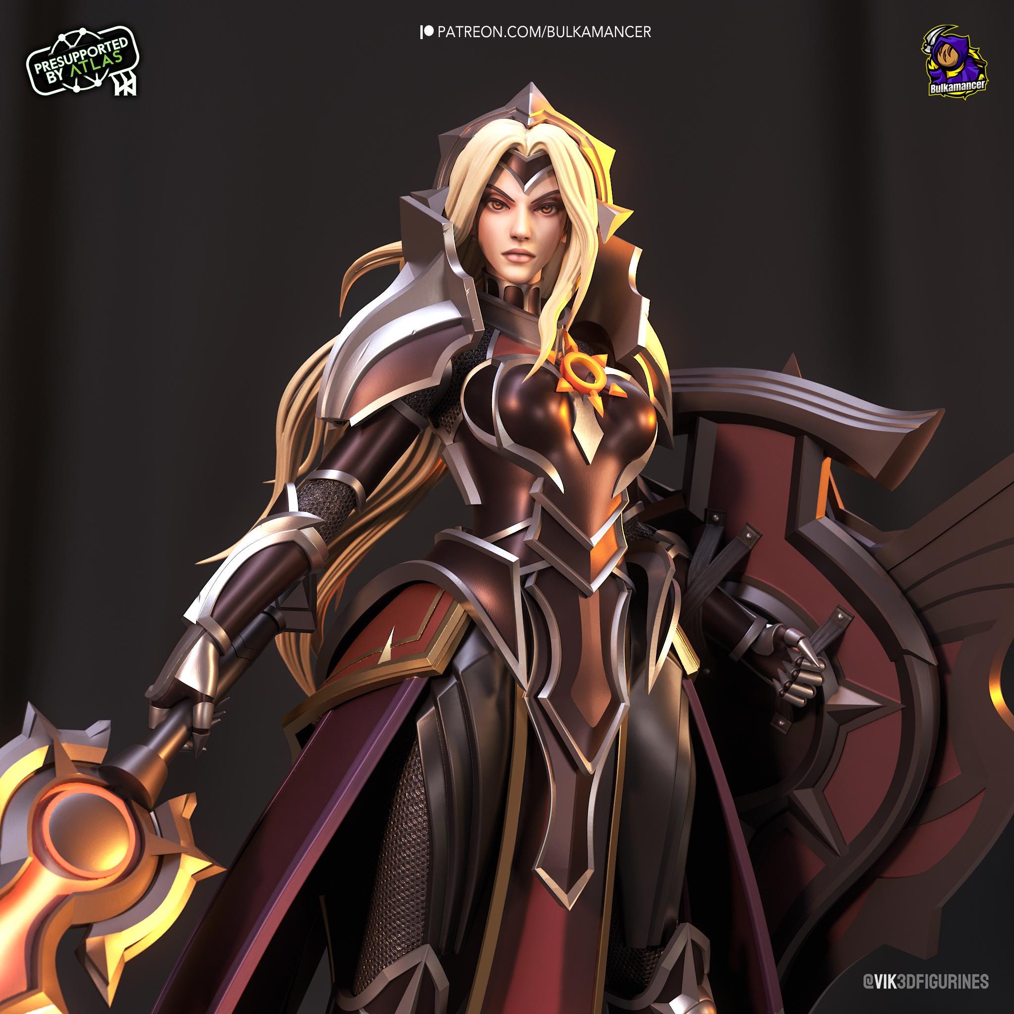 Hand-Painted Sun Goddess Leona Statue: League of Legends Fan Art, 1/8 Scale