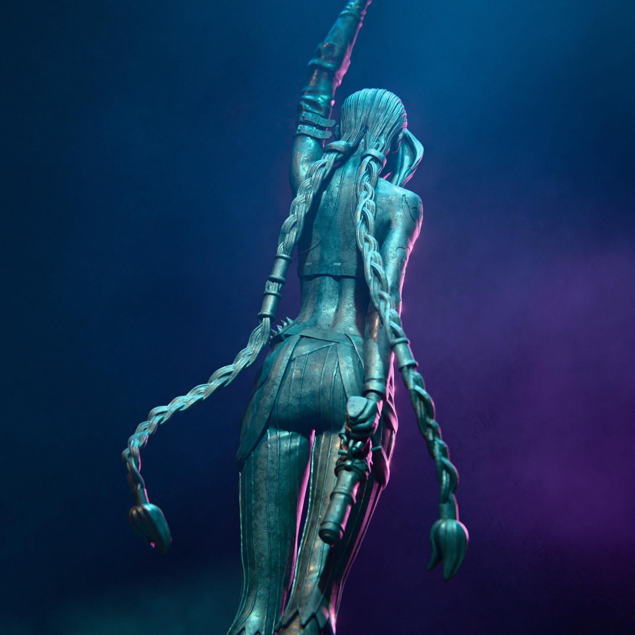 3D Printed Jinx Figurine: LoL Inspired Collectible Fan Art
