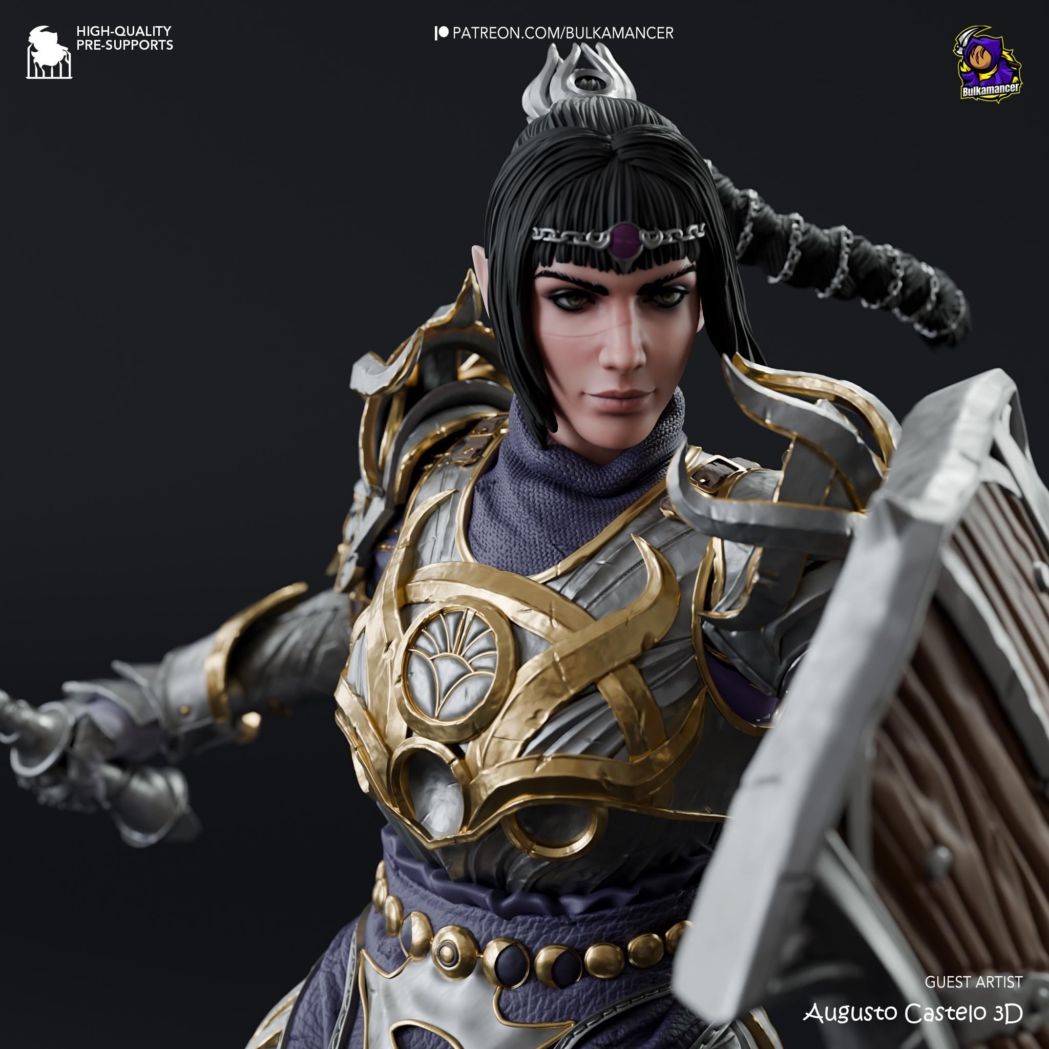 Hand-Painted Shadowheart Figurine: Baldur's Gate 3 Fan Art