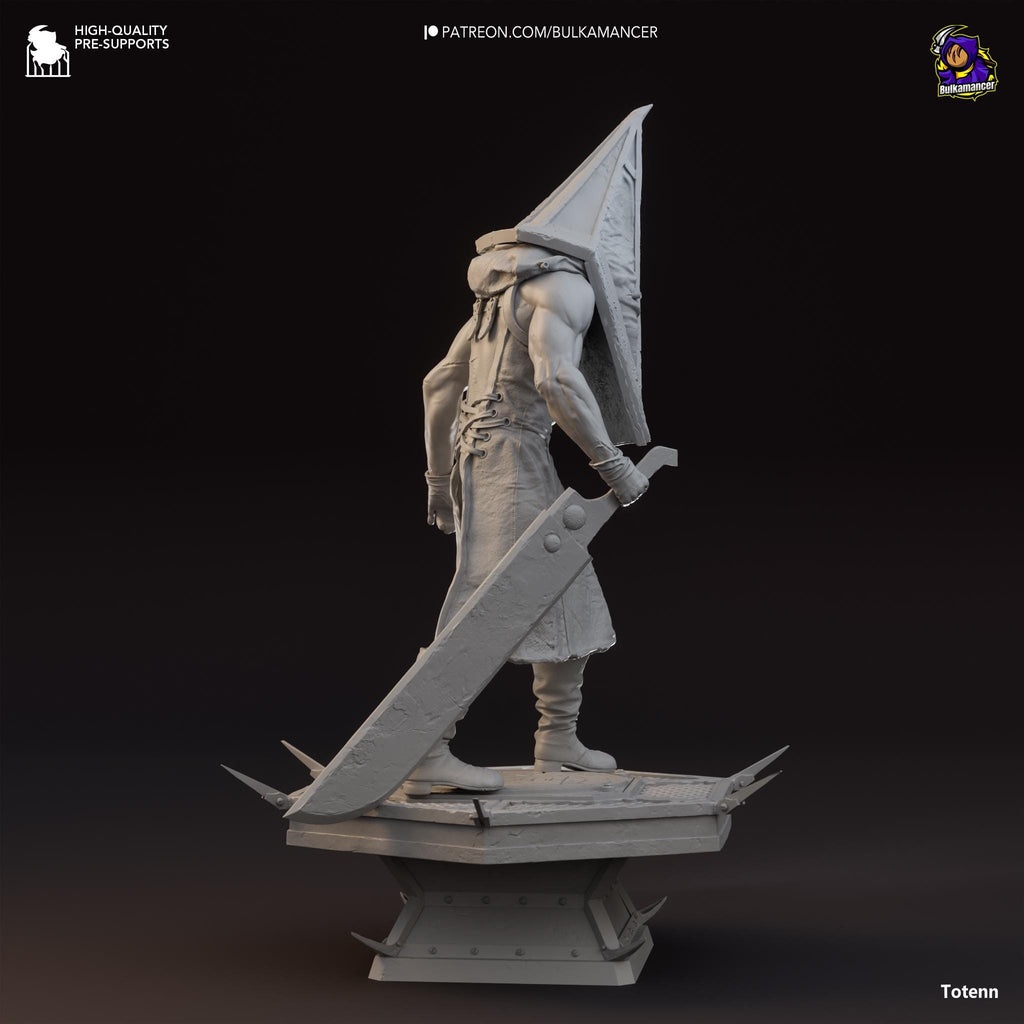 Hand-Painted Pyramid Head Statue: Silent Hill 2 Fan Art Collectible