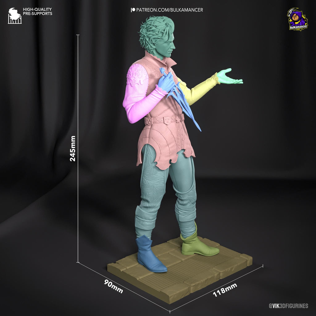 Hand-Painted Astarion Figurine: Baldur's Gate 3 Fan Art