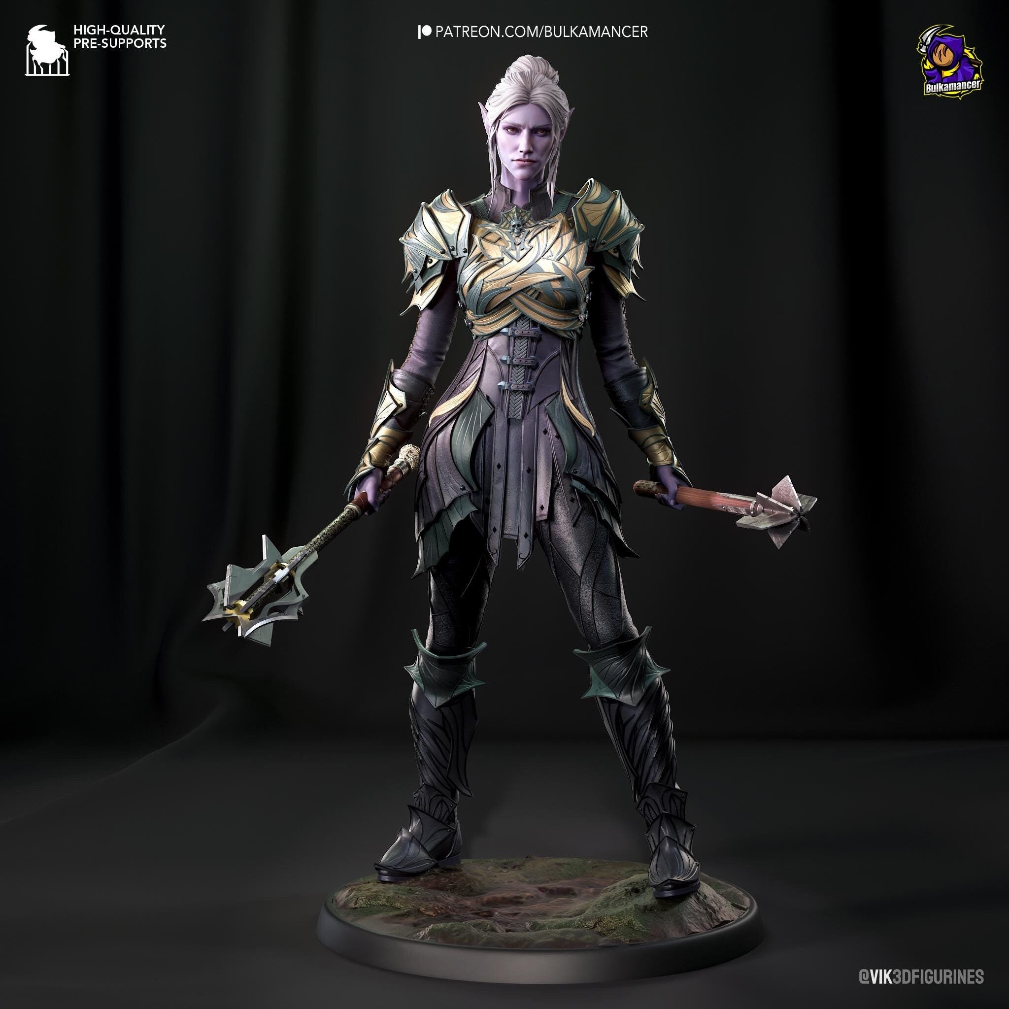 Hand-Painted Minthara Figurine: Inspired of Baldur's Gate 3 Collectible 3D Model
