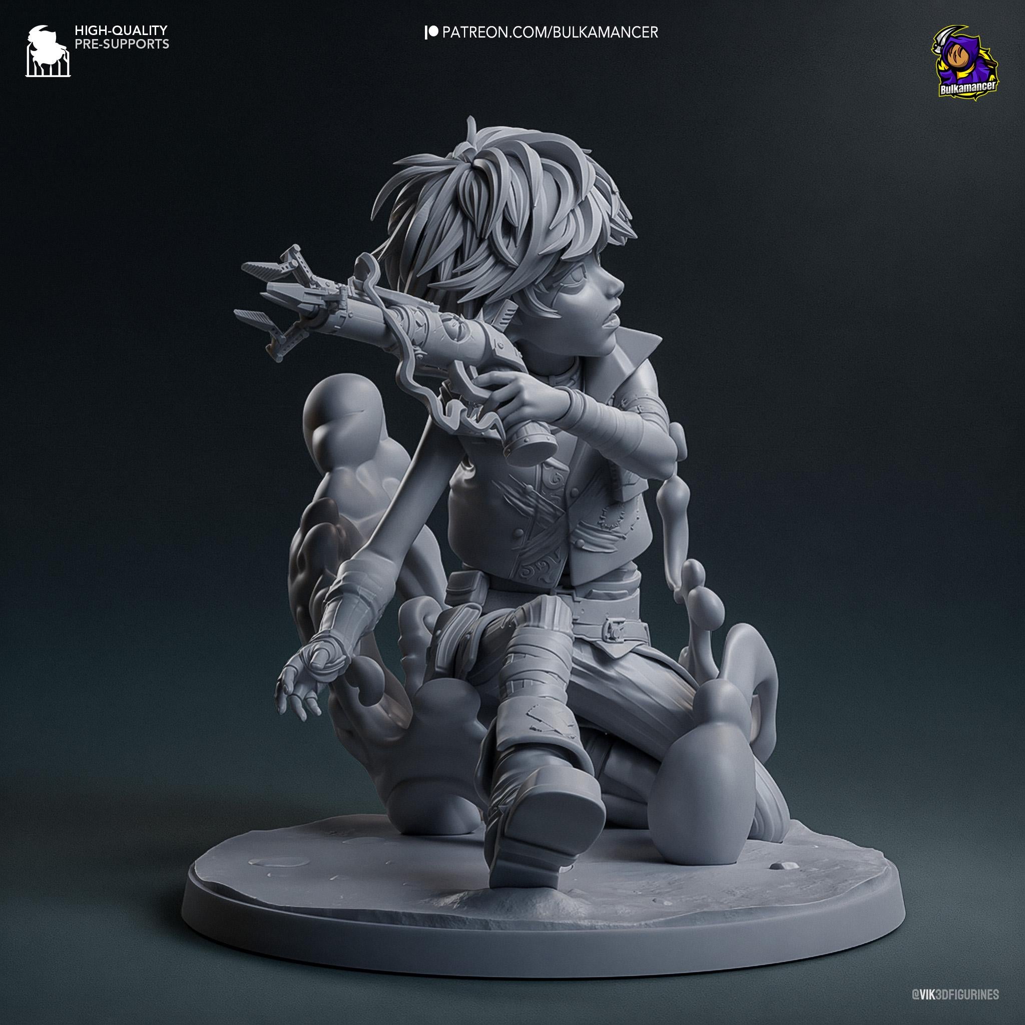 Hand-Painted 3D Printed Isha Statue - LoL Inspired Model