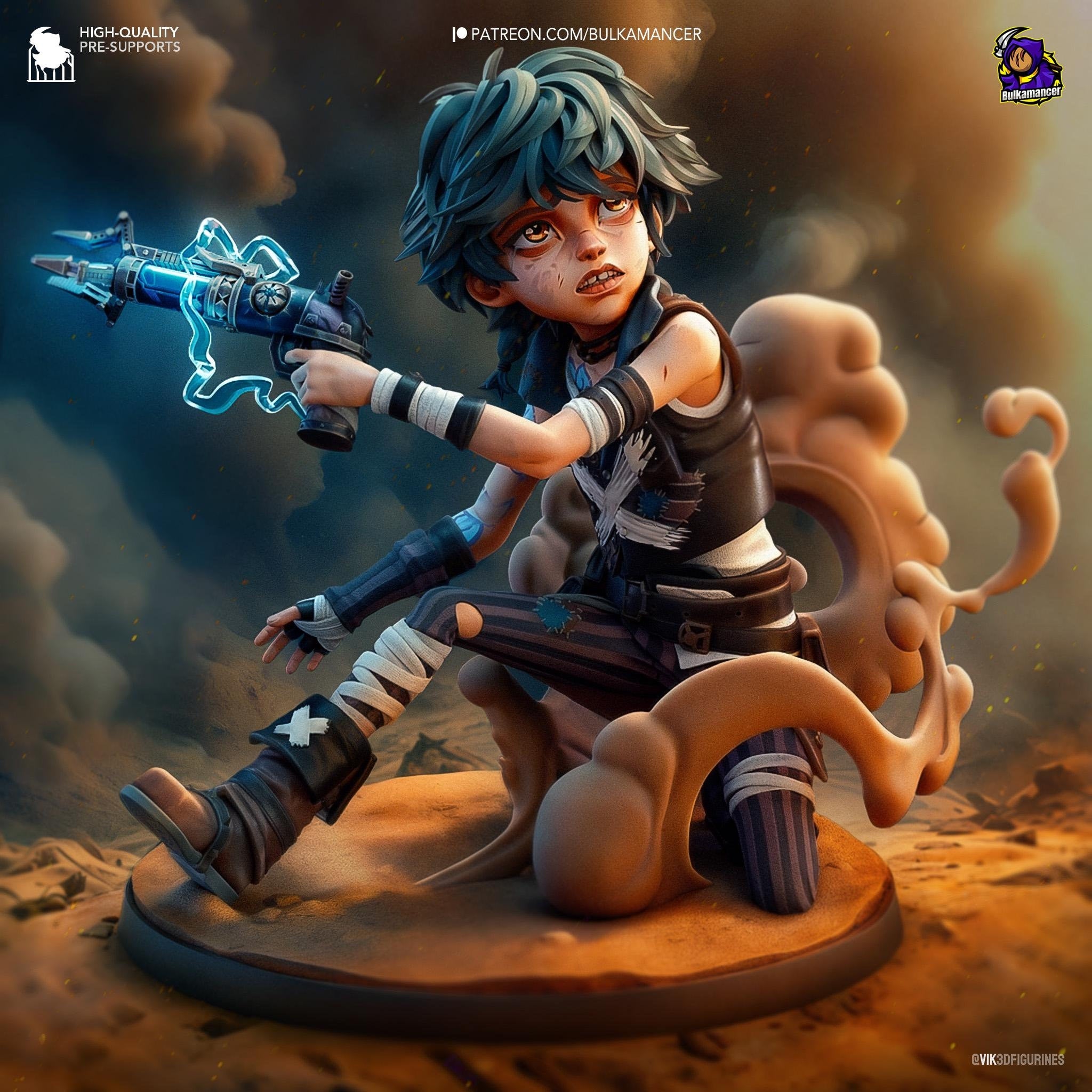 Hand-Painted 3D Printed Isha Statue - LoL Inspired Model