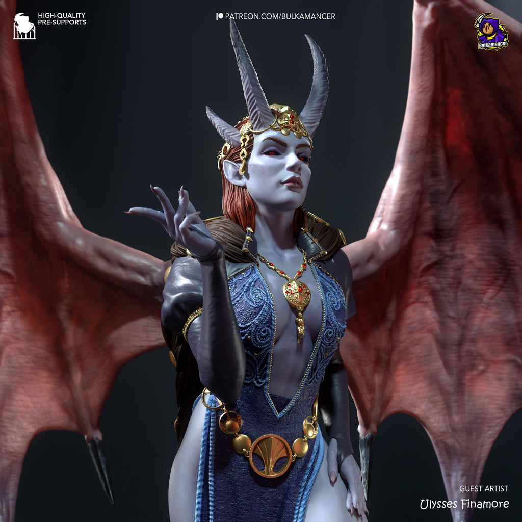 Hand-Painted Mizora Figurine: Baldur's Gate 3 Fan Art, 3D Printed Collectible