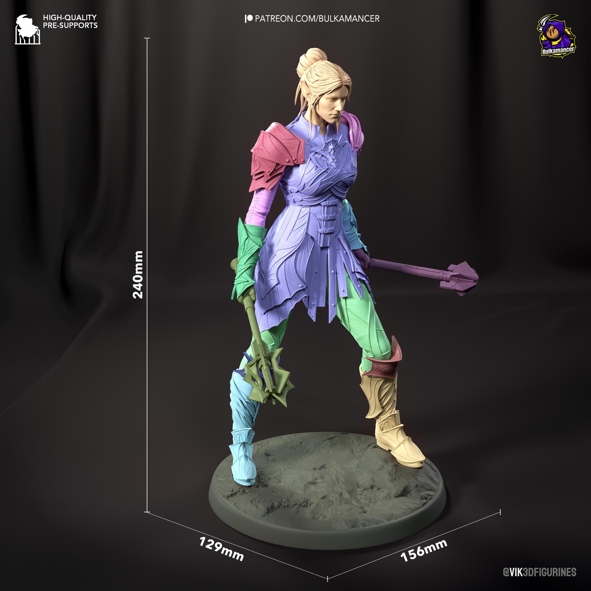 Hand-Painted Minthara Figurine: Inspired of Baldur's Gate 3 Collectible 3D Model