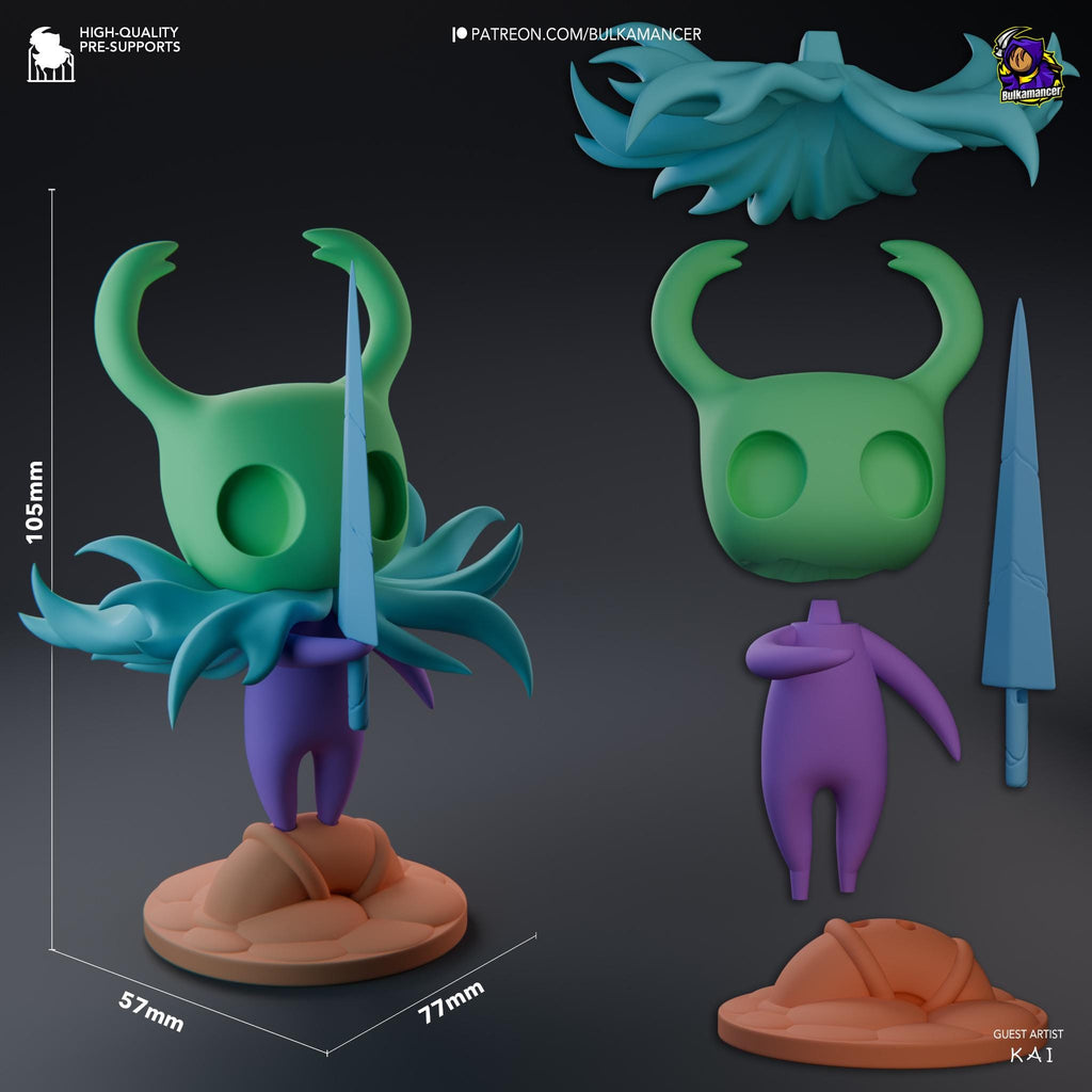 Hand-Painted Hollow Knight Figure: Indie Game Decor