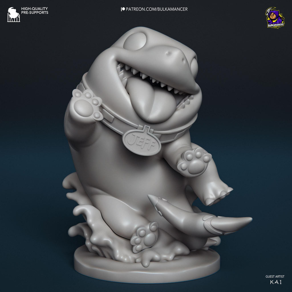3D Painted Jeff The Land Shark Statue | Marvel Rivals Inspired 3D Jeff Model Print