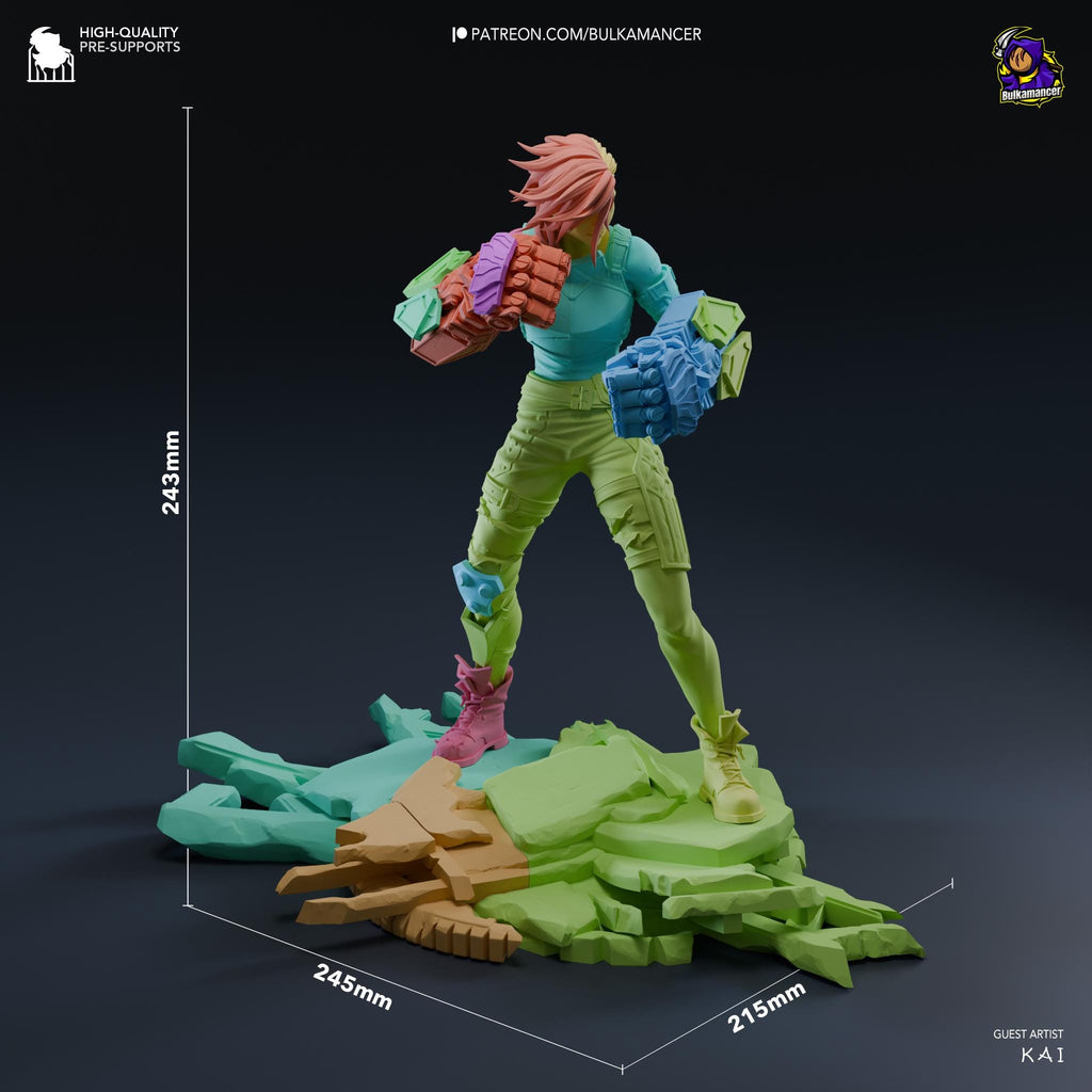 Hand-Painted Vi Figurine | 3D Printed Statue | Unique Gamer Gift | Vi Figure | Inspired by LoL