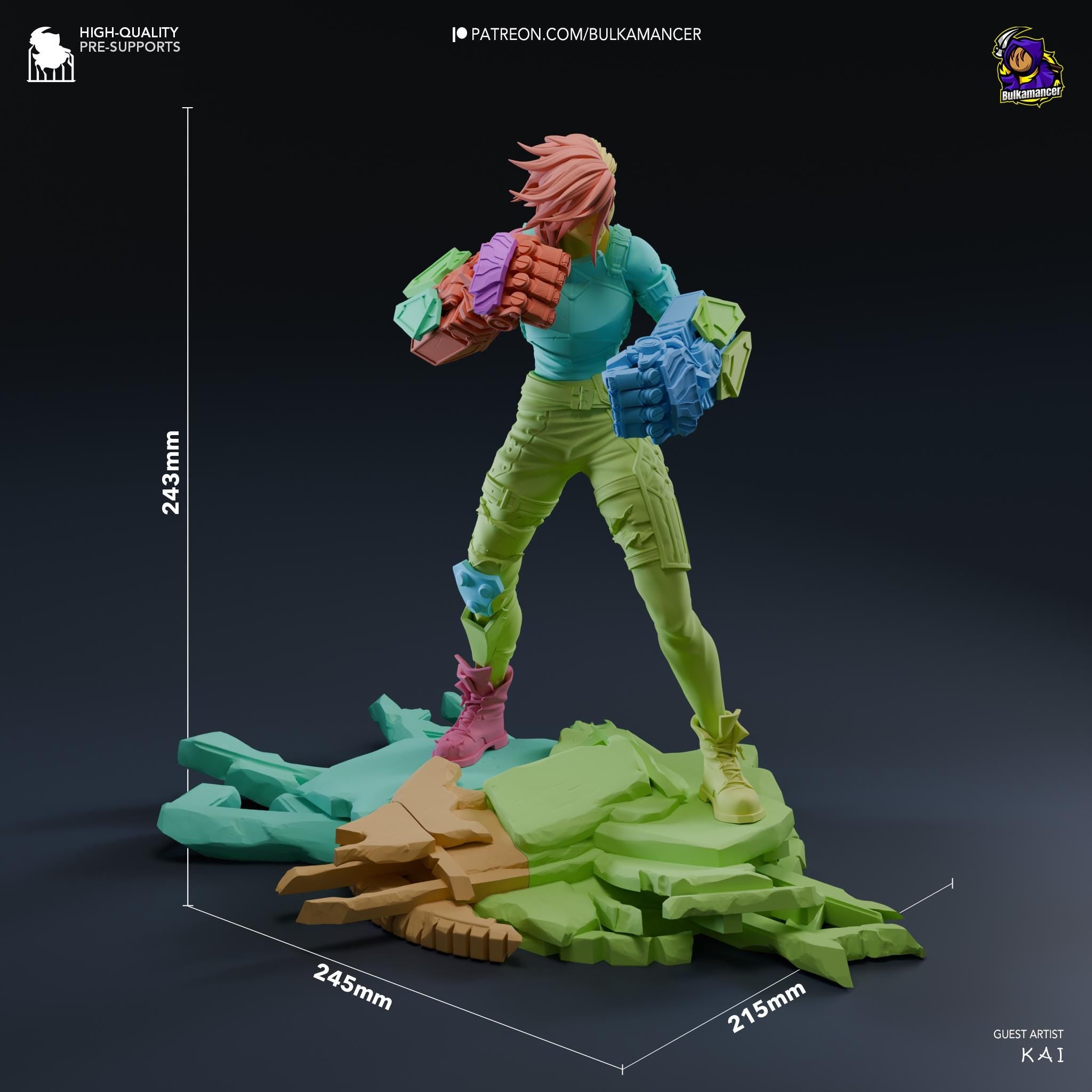 Hand-Painted Vi Figurine | 3D Printed Statue | Unique Gamer Gift | Vi Figure | Inspired by LoL