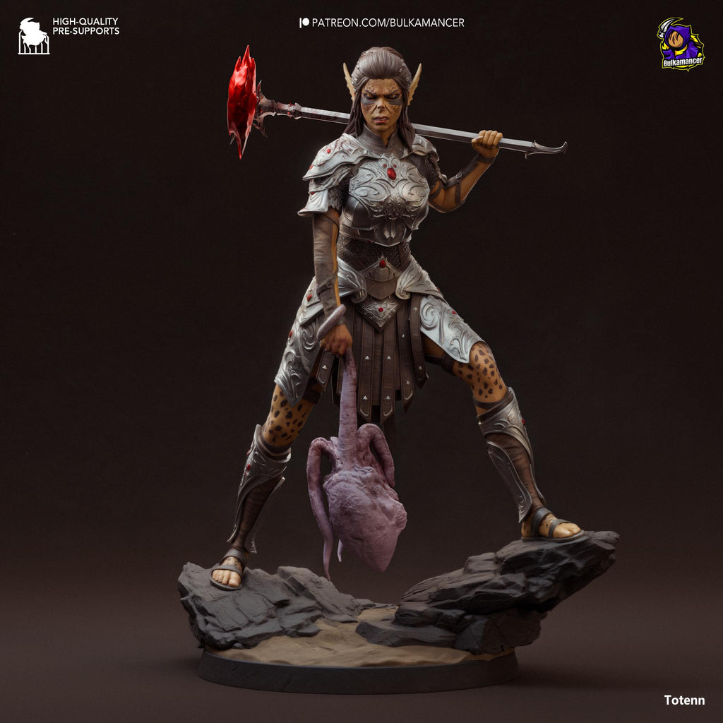 Hand-Painted Lae'zel Figurine: Baldur's Gate 3 Statue