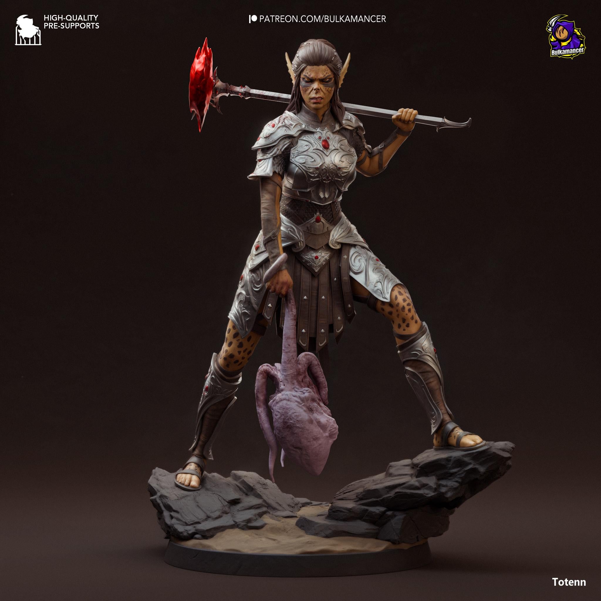 Hand-Painted Lae'zel Figurine: Baldur's Gate 3 Statue