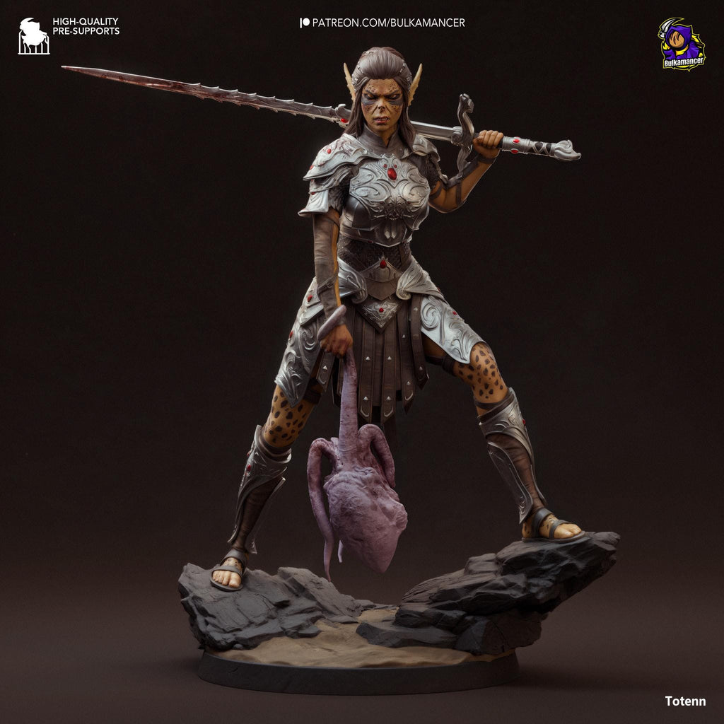 Hand-Painted Lae'zel Figurine: Baldur's Gate 3 Statue