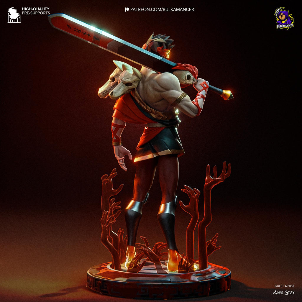 3D Printed Zagreus Figurine: Hades Game Collectible Fan Art