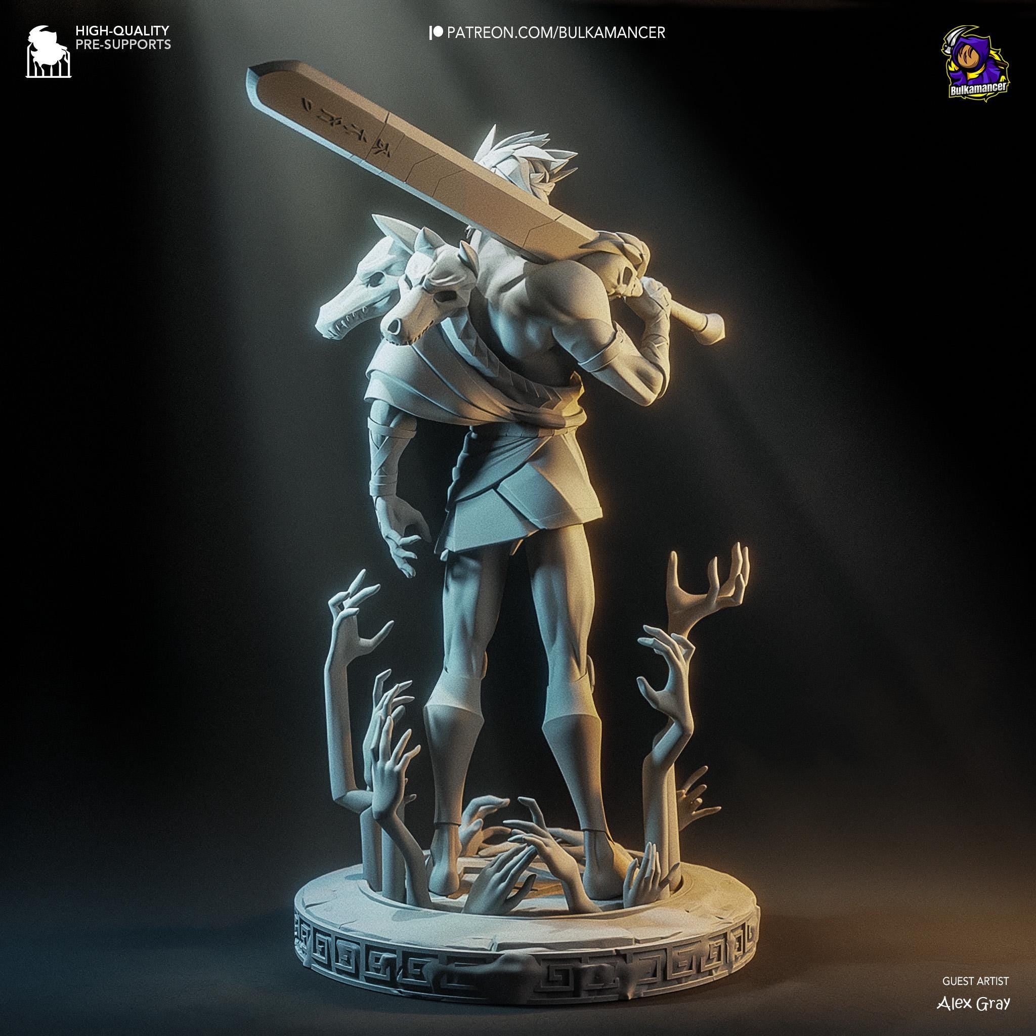 3D Printed Zagreus Figurine: Hades Game Collectible Fan Art