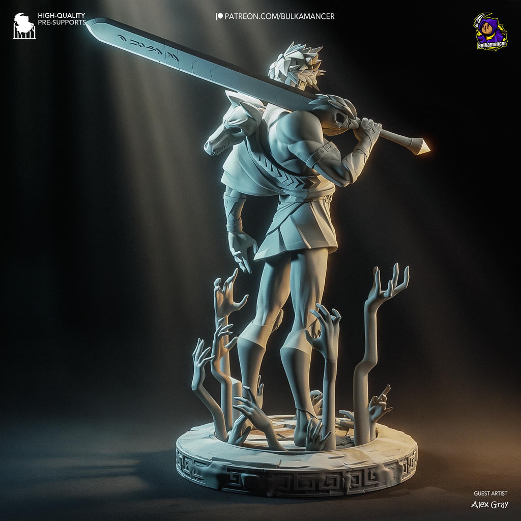 3D Printed Zagreus Figurine: Hades Game Collectible Fan Art