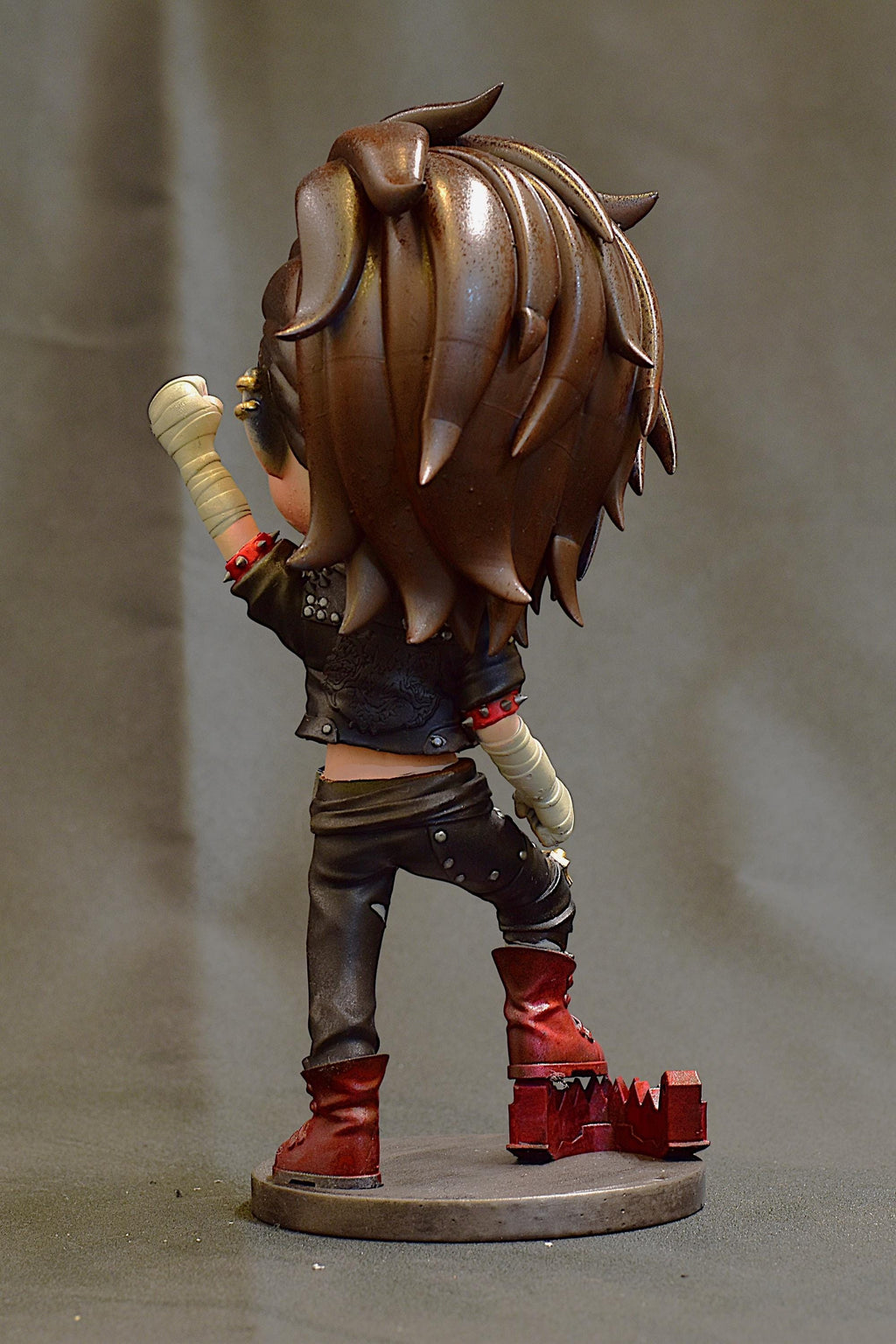 Hand-Painted Vi Chibi Statue: LoL Inspired 3D Model