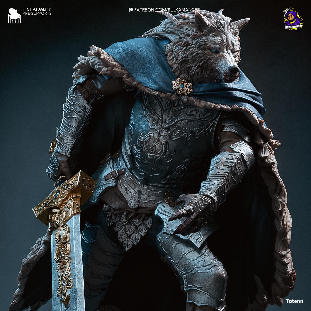 Blaidd the Half-Wolf Figurine: Elden Ring Collectible, Hand-Painted or Unpainted