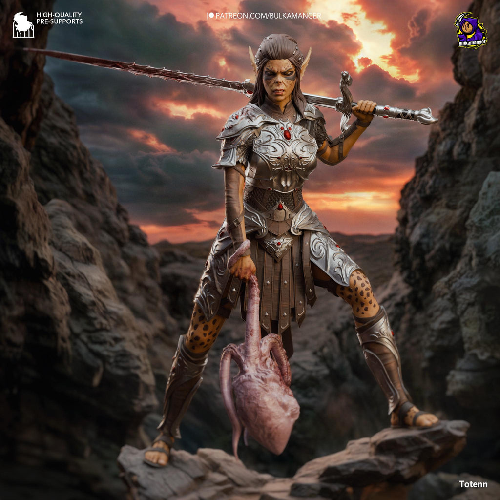 Hand-Painted Lae'zel Figurine: Baldur's Gate 3 Statue