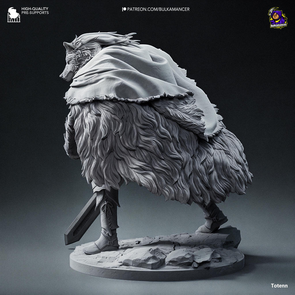 Blaidd the Half-Wolf Figurine: Elden Ring Collectible, Hand-Painted or Unpainted