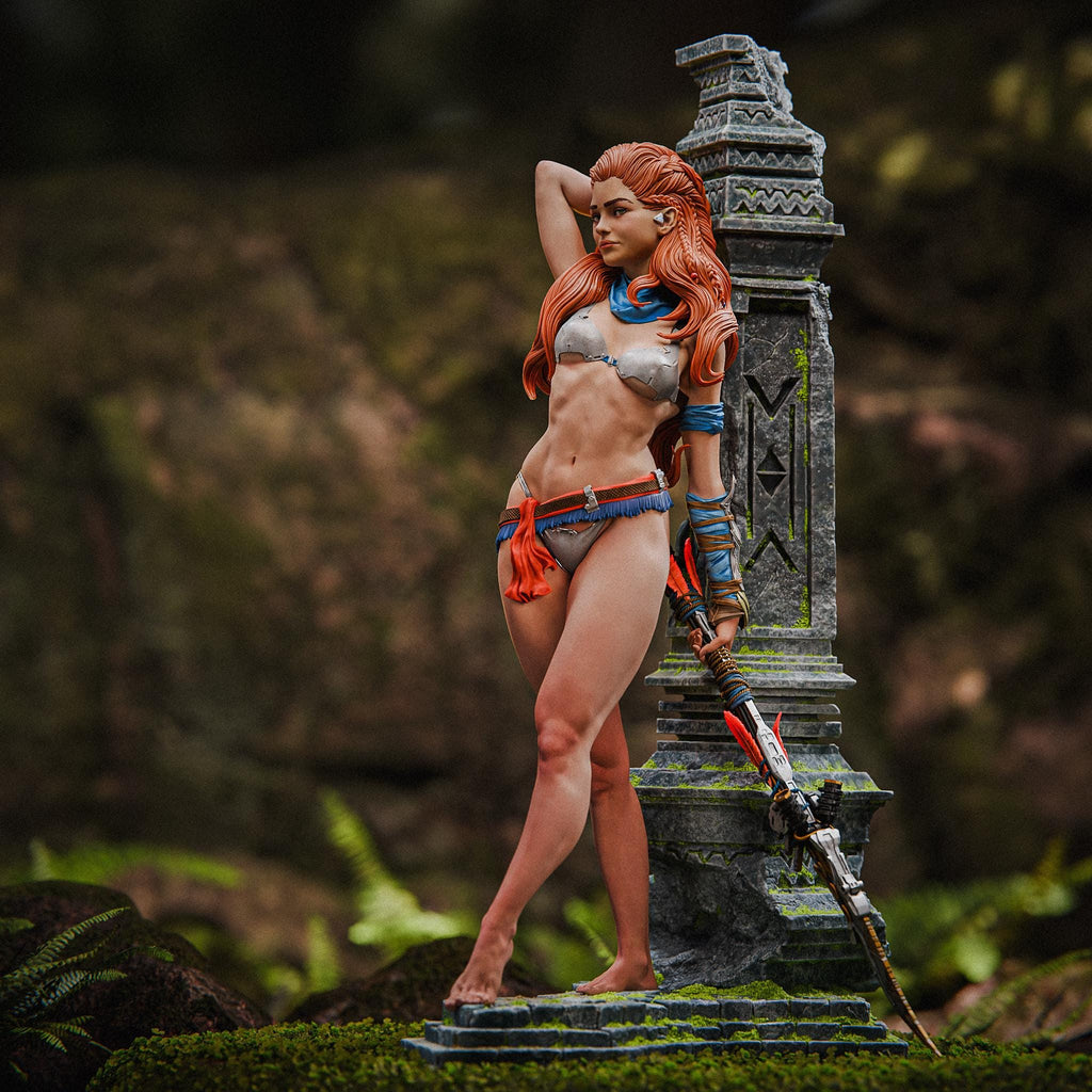 Aloy Figurine: Inspired of Horizon Zero Dawn 3D Printed Resin Statue