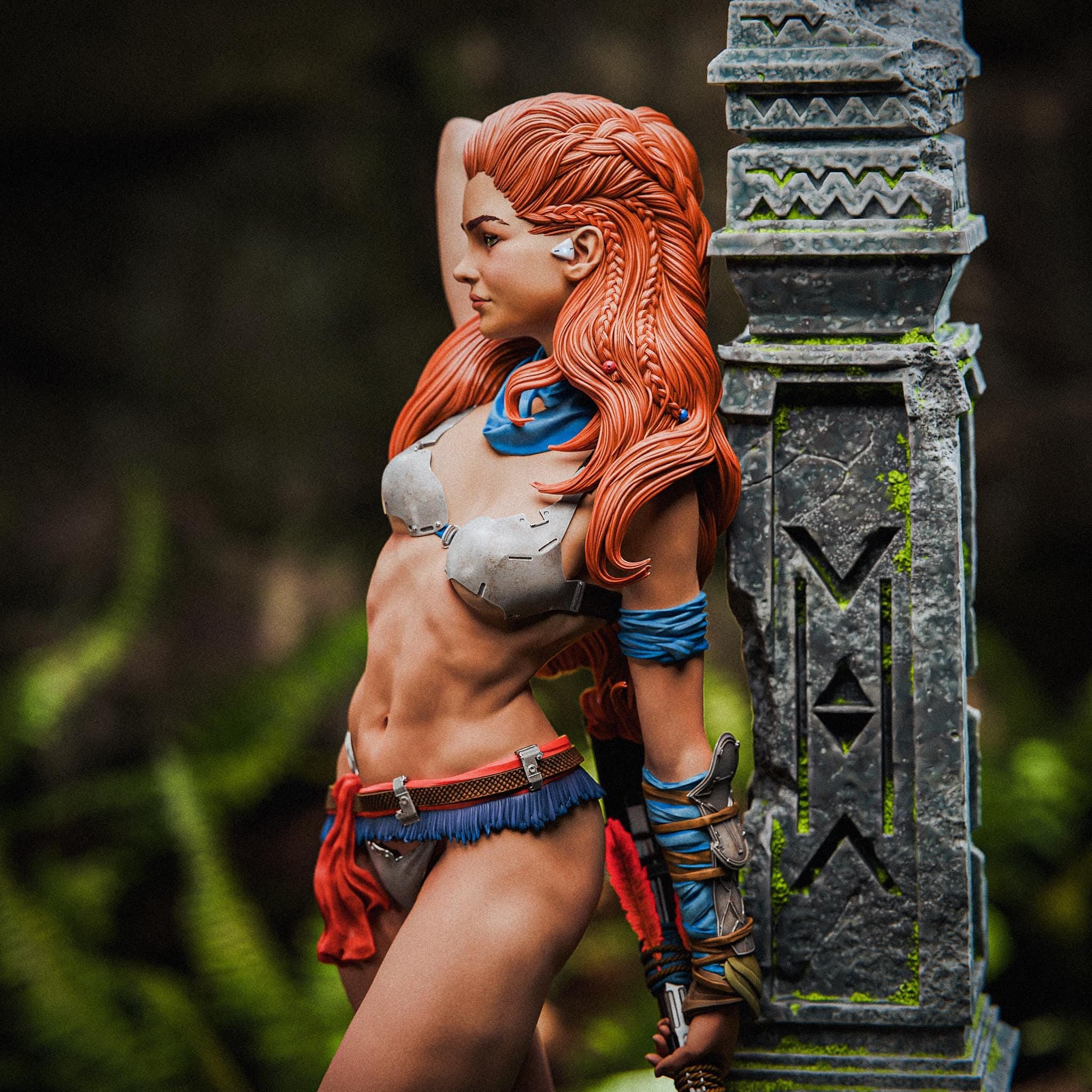 Aloy Figurine: Inspired of Horizon Zero Dawn 3D Printed Resin Statue