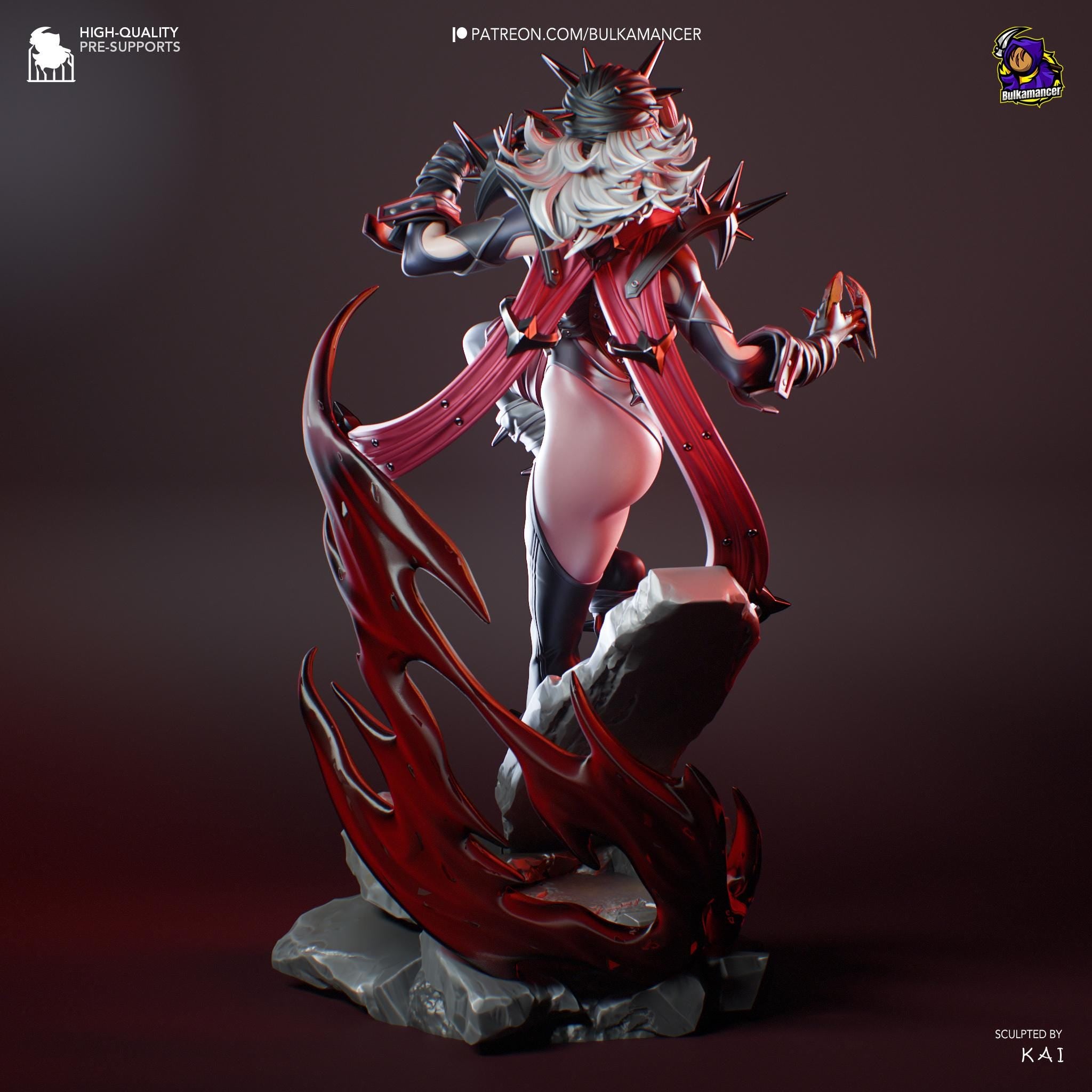 Hand-Painted Malice Resin Statue: 3D Printed Fantasy Figure