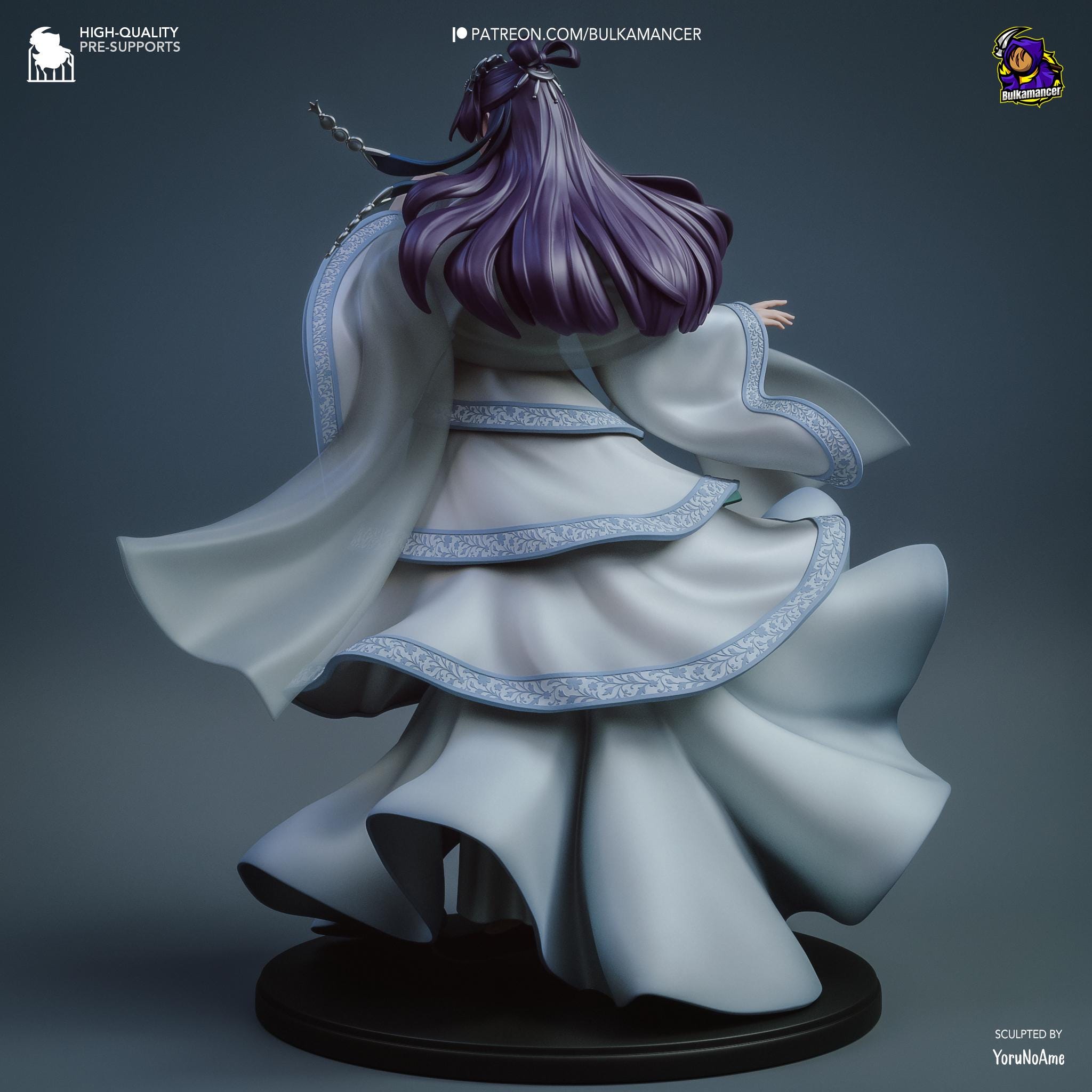 Hand-Painted Jinshi Anime Figure: 3D Printed Resin Statue