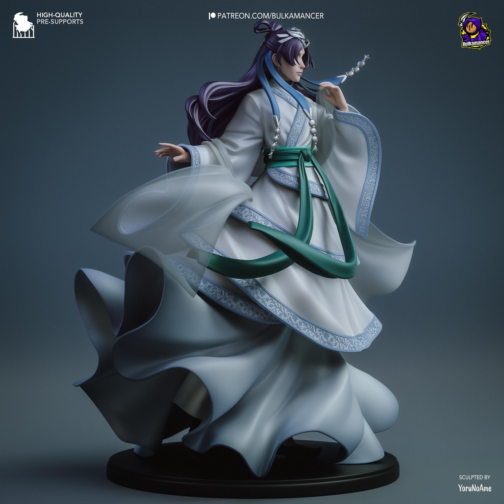 Hand-Painted Jinshi Anime Figure: 3D Printed Resin Statue