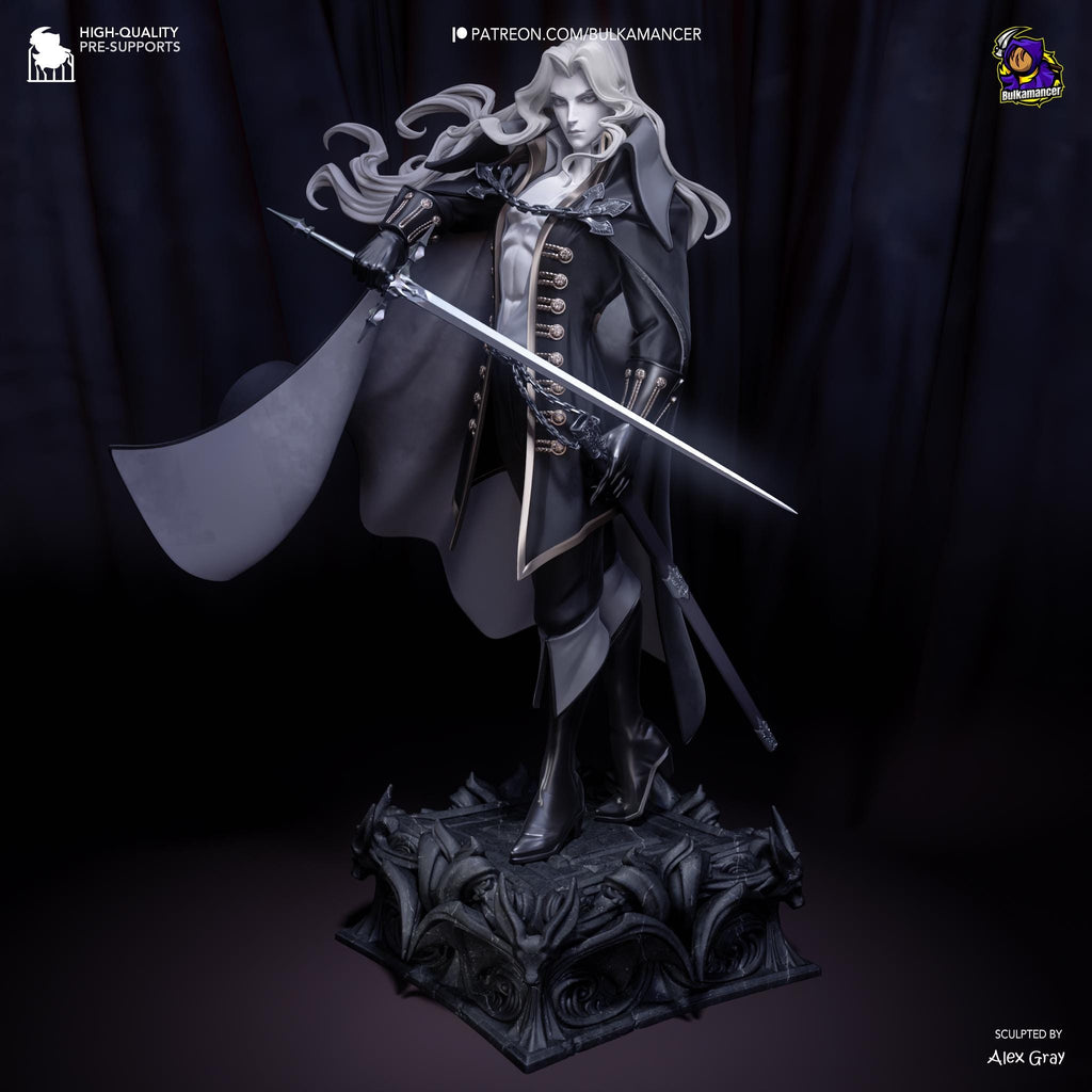 Alucard Fan Art Figure  Castlevan Inspired Anime Resin Statue | 3D Printed Hand Painted Collectible