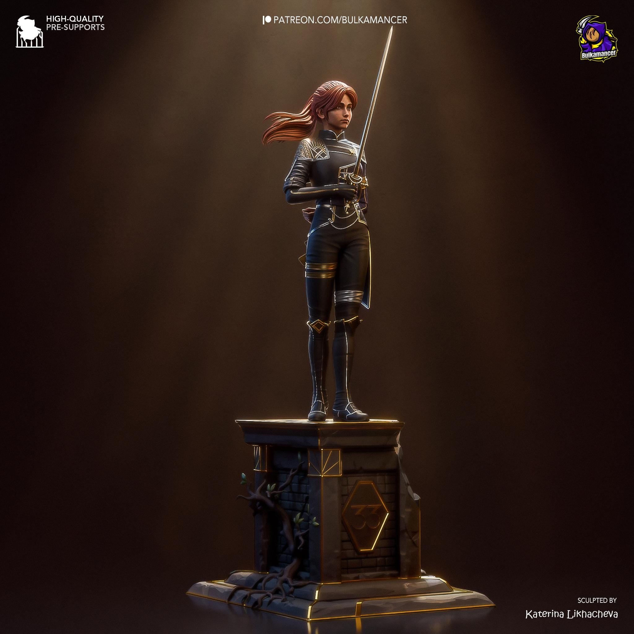 Hand-Painted Maelle Statue: Inspired of Clair Obscur Expedition 33 Resin RPG Figure