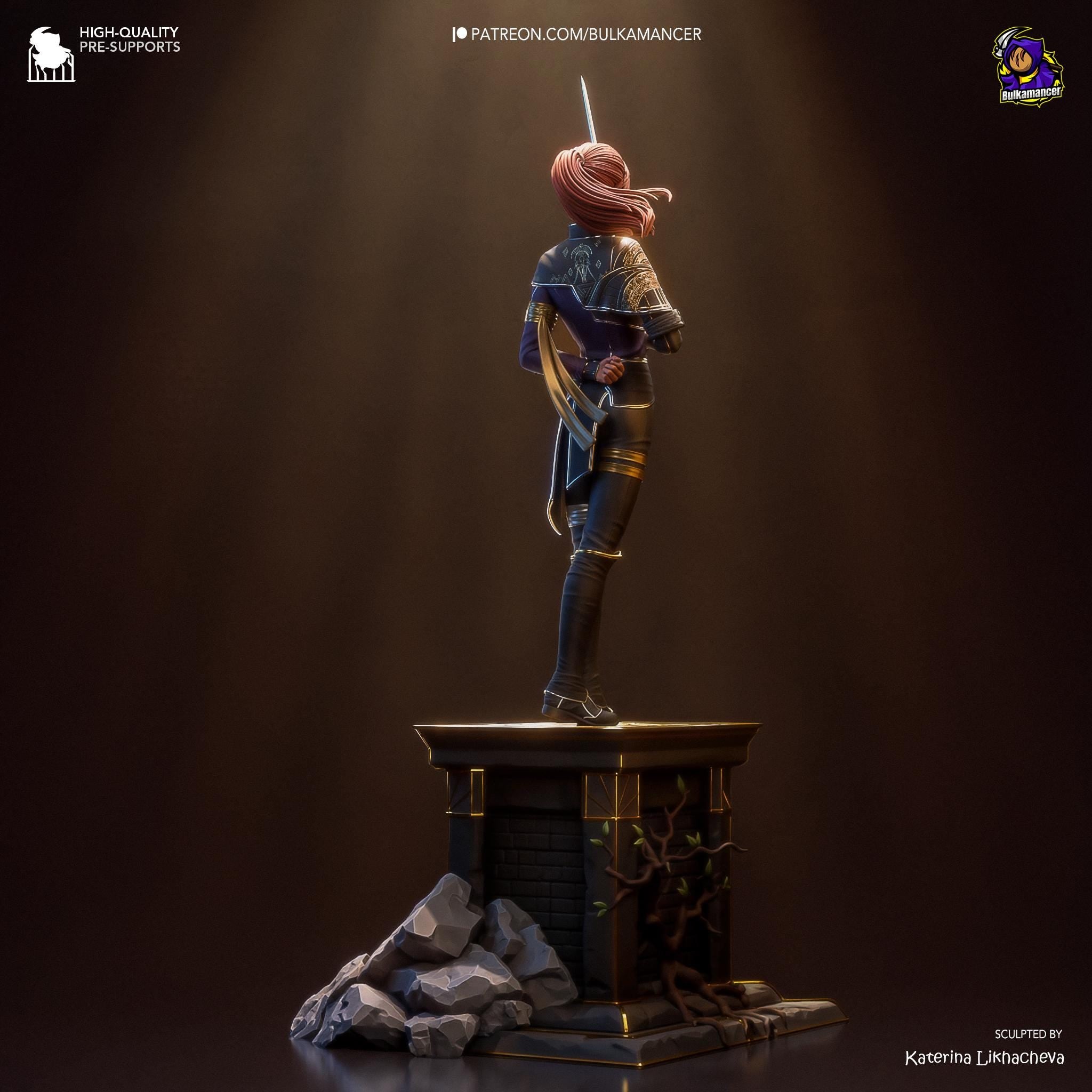 Hand-Painted Maelle Statue: Inspired of Clair Obscur Expedition 33 Resin RPG Figure