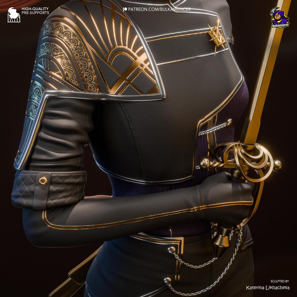 Hand-Painted Maelle Statue: Inspired of Clair Obscur Expedition 33 Resin RPG Figure