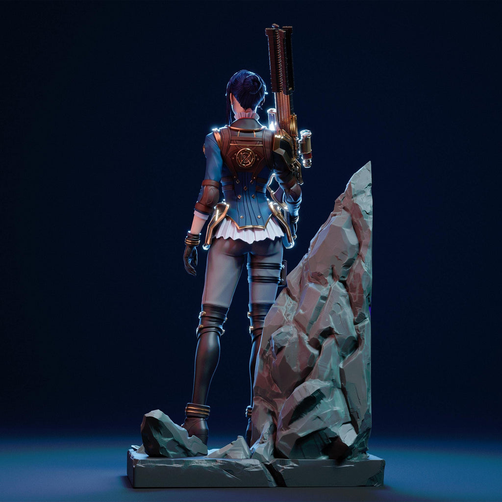 Handmade Caitlyn 3D Resin Figure: LoL Collectible
